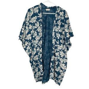 Natural By Known Supply Organic Cotton Floral Kimono Cardigan Size M/L
